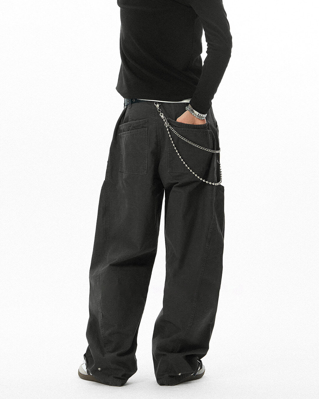JHYQ Distressed Multi Pocket Baggy Cargo Pants
