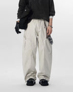 JHYQ Distressed Multi Pocket Baggy Cargo Pants