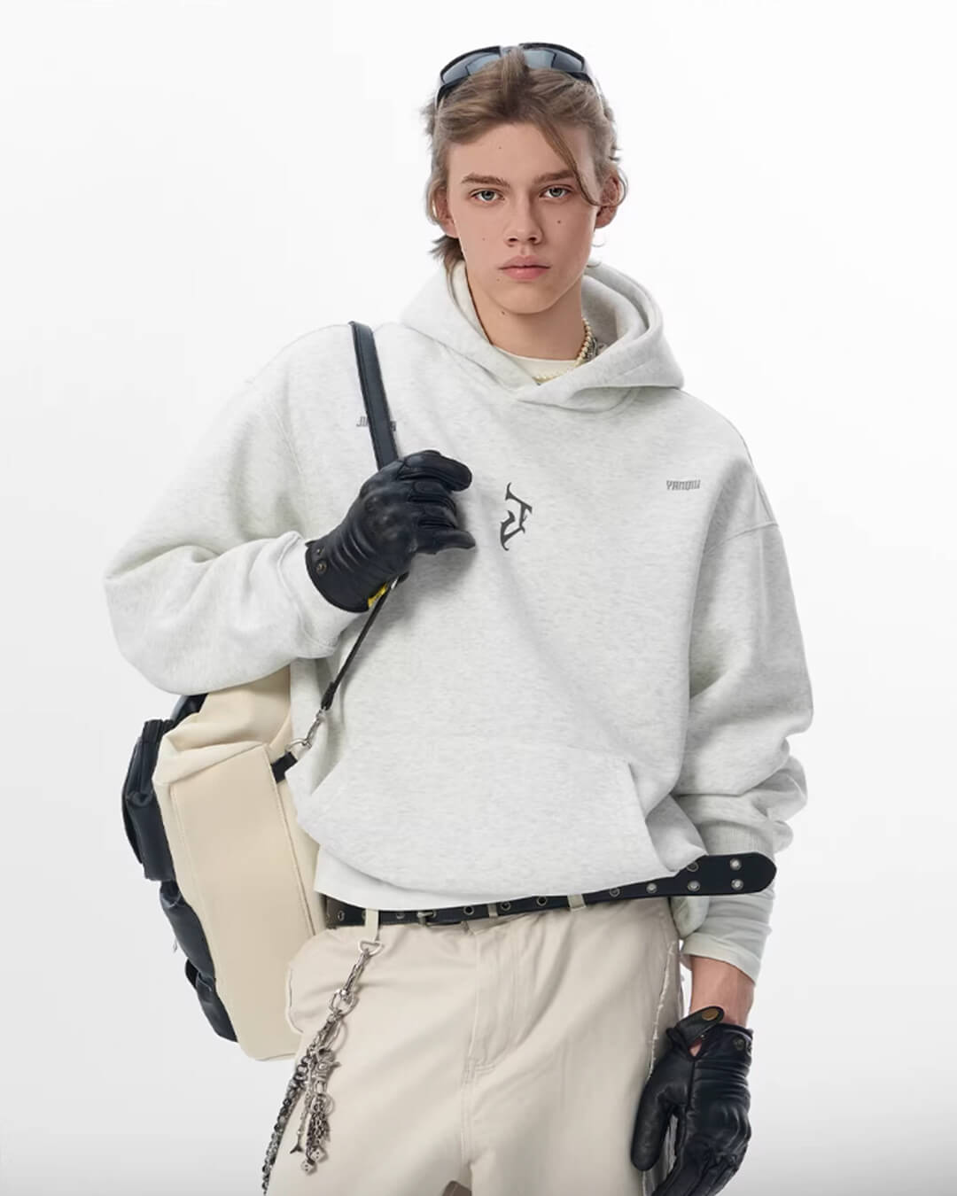 JHYQ Gothic Style J Letter Logo Hoodie
