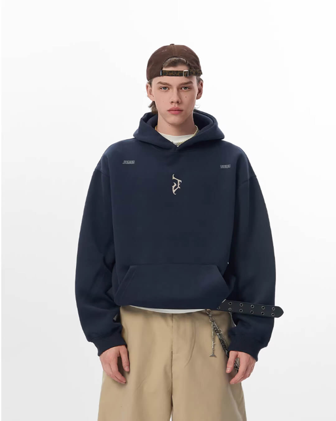 JHYQ Gothic Style J Letter Logo Hoodie