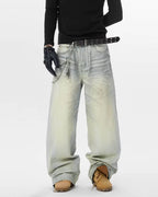 JHYQ Heavy Washed Vintage Jeans