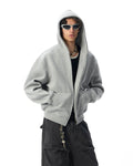 JHYQ Heavyweight Essential Cropped Zip Up Hoodie