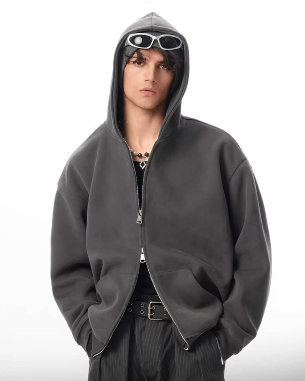 JHYQ Heavyweight Essential Double Zipper Hoodie
