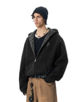 JHYQ Leopard Print Lined Cropped Hoodie