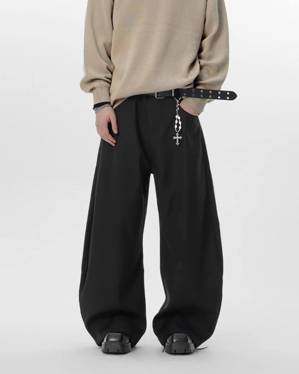 JHYQ Machete Draped Baggy Suit Pants