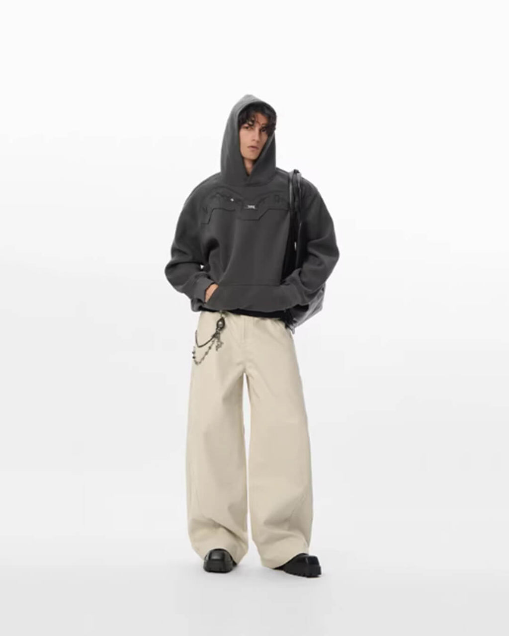 JHYQ Thorn Print 3D Patch Hoodie