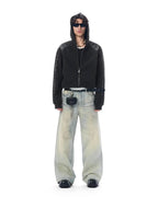 JHYQ Vine Horse Cropped Zip Up Hoodie