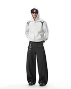 JHYQ Vine Horse Cropped Zip Up Hoodie