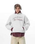JHYQ Vintage Thorn Lettering Print Hoodie