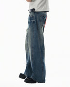 JHYQ Vintage Wash 3D Cut Baggy Jeans