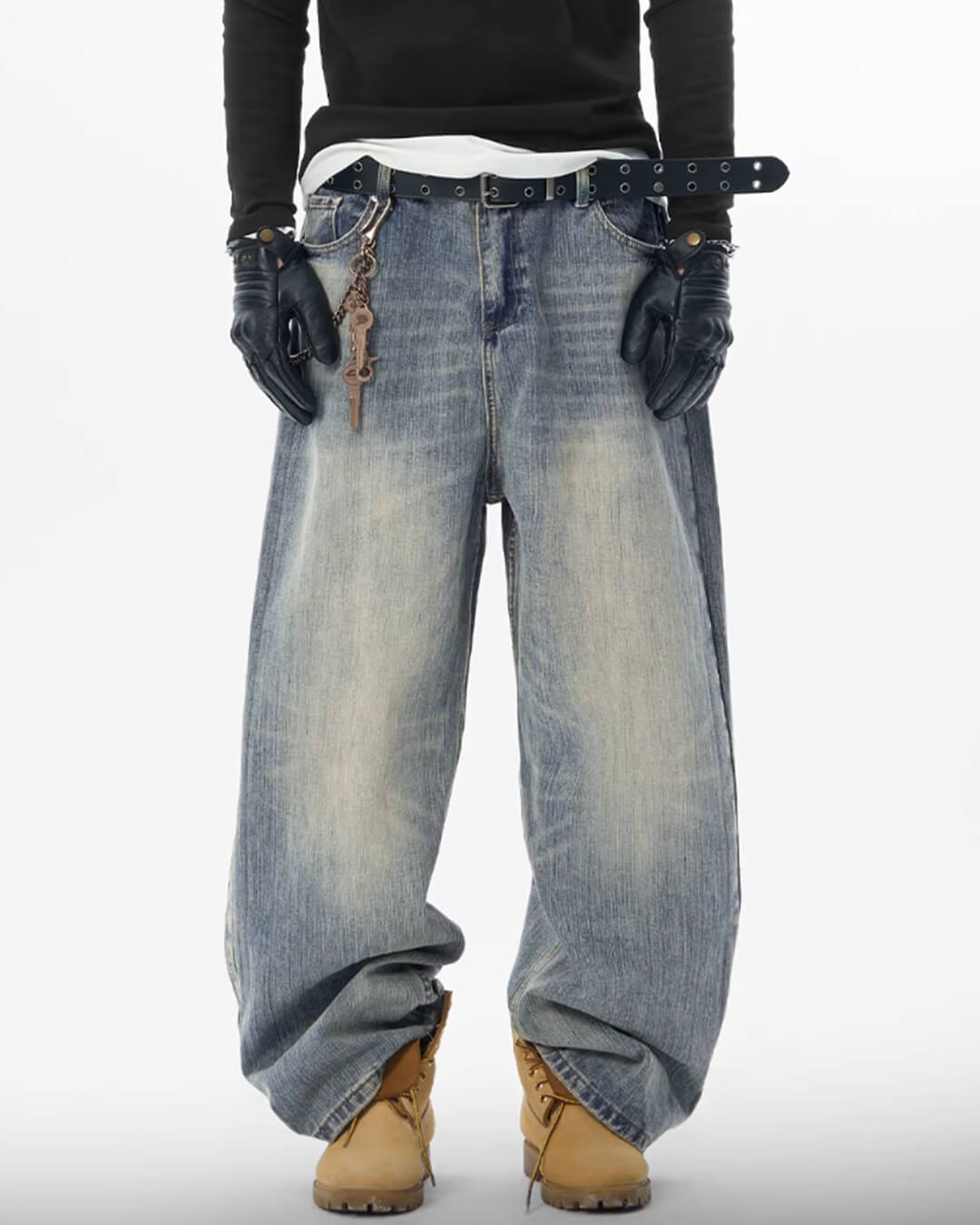 JHYQ Vintage Washed Distressed Jeans