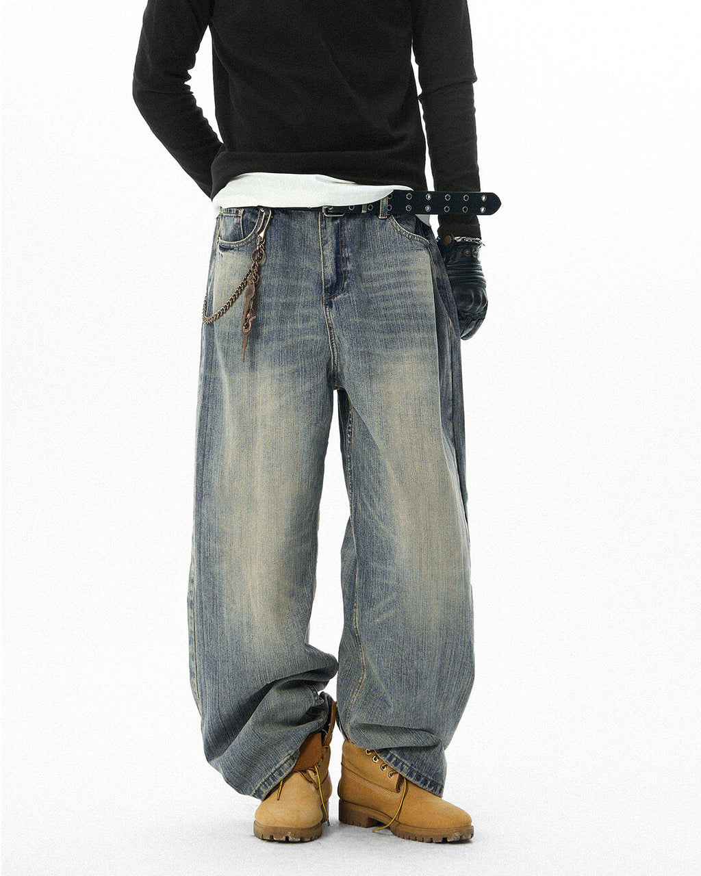 JHYQ Vintage Washed Distressed Jeans