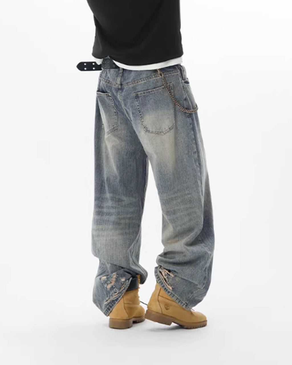 JHYQ Vintage Washed Distressed Jeans