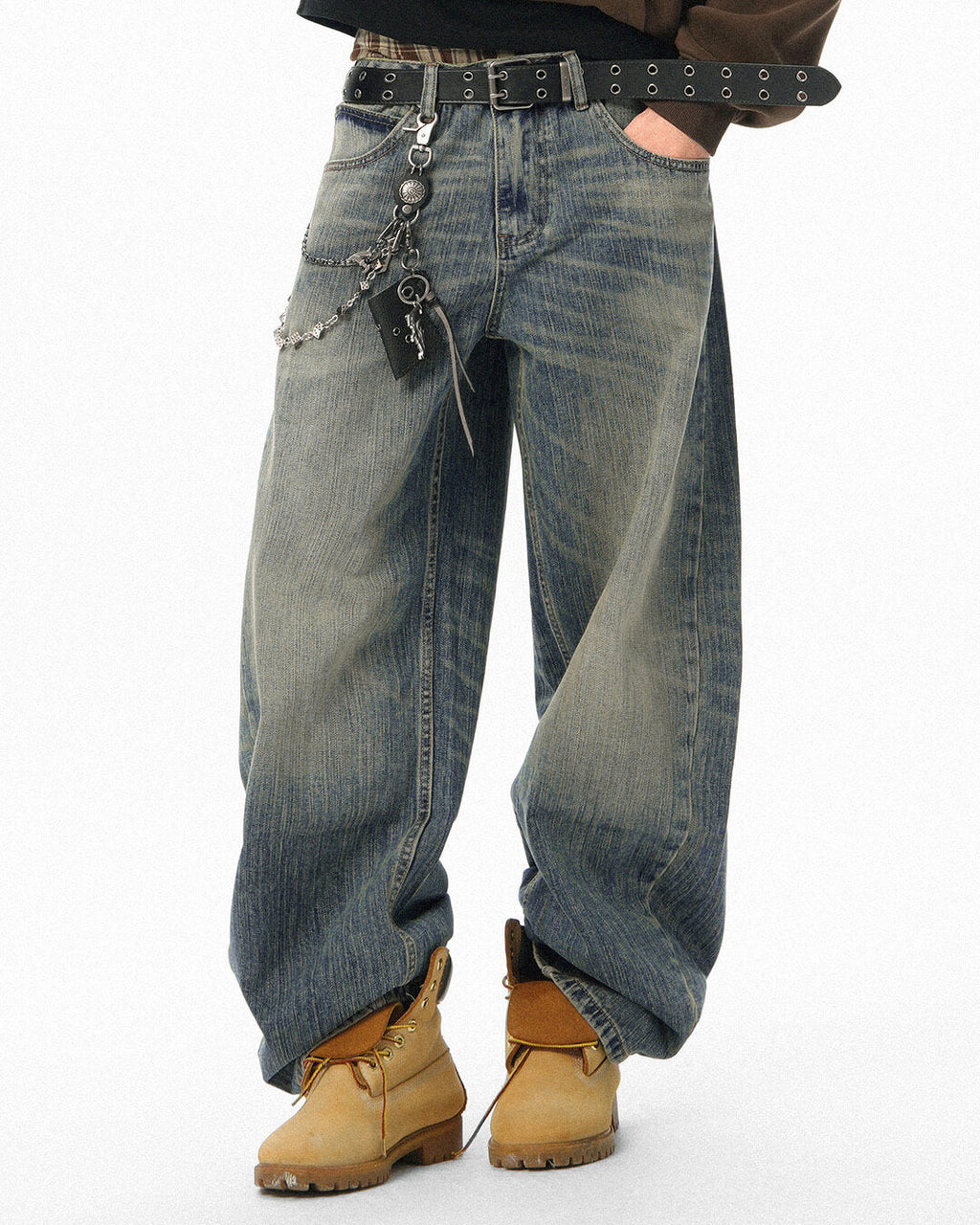 JHYQ Vintage Washed Machete Baggy Jeans