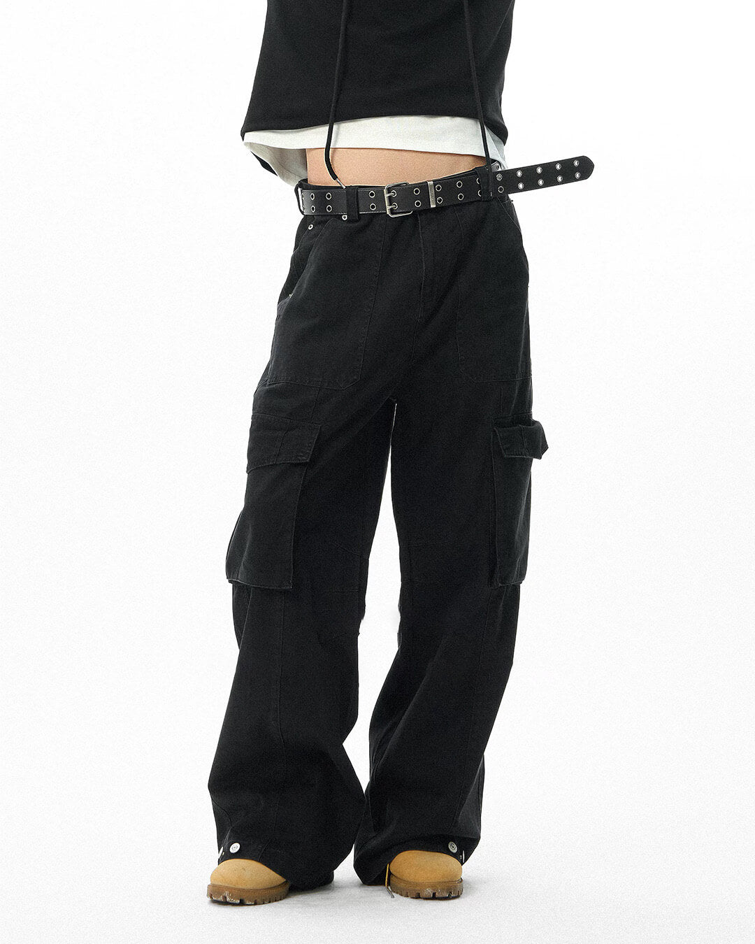 JHYQ Vintage Washed Multi Pocket Cargo Work Pants
