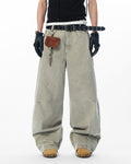 JHYQ Washed 3D Constructed Baggy Jeans