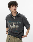 JHYQ Washed Duck Print Tee