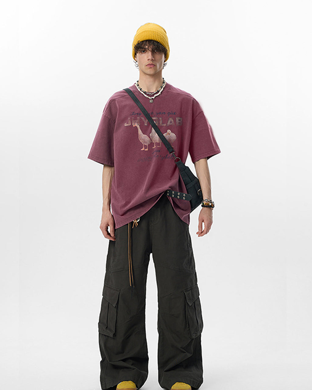 JHYQ Washed Duck Print Tee