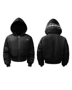 KARMANISTIC Embroidered Hooded Puffer Bomber Jacket