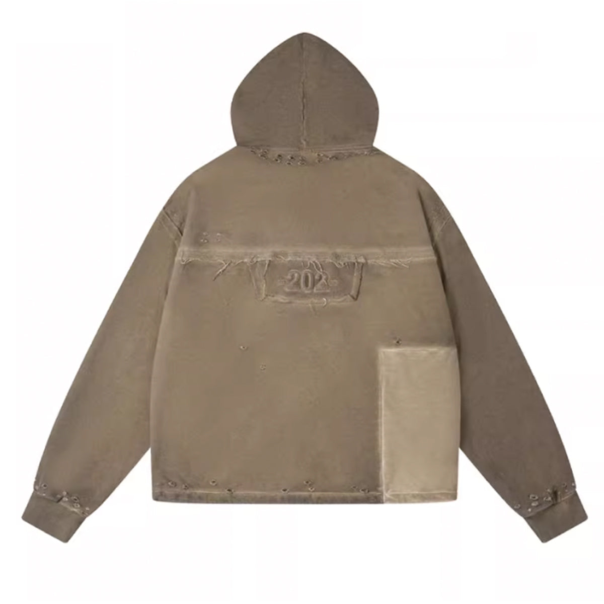 Labt Distressed Zip Up Hoodie