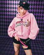 MEDM × JOJO Accent Drawstring Print Hoodie