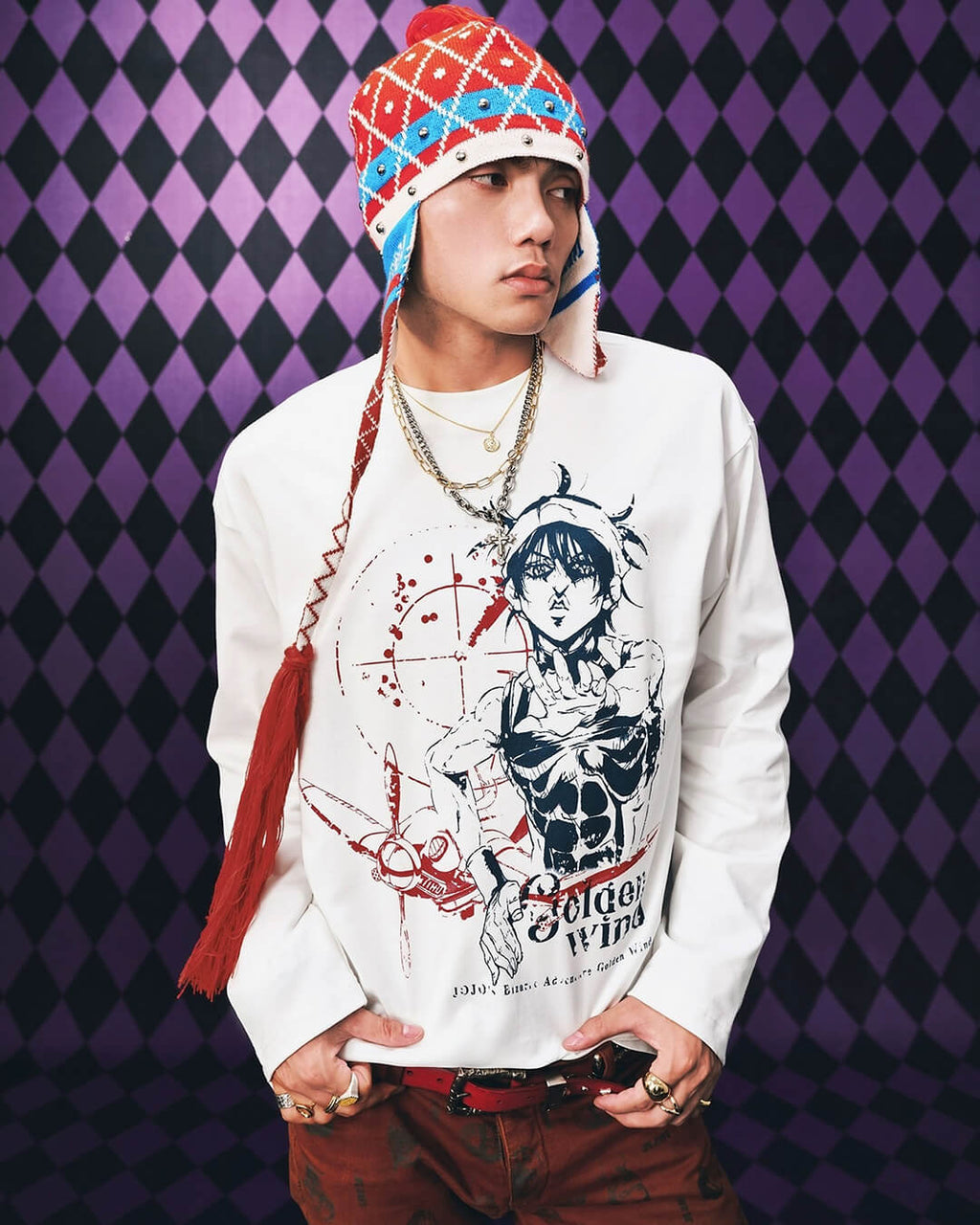 MEDM × JOJO Character Print Long Sleeve Tee