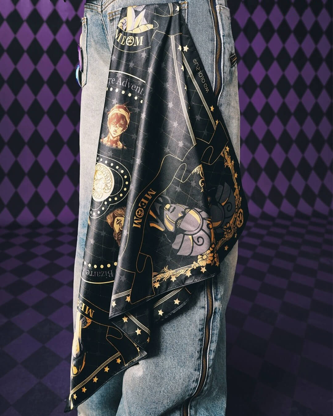 MEDM × JOJO Character Print Scarf
