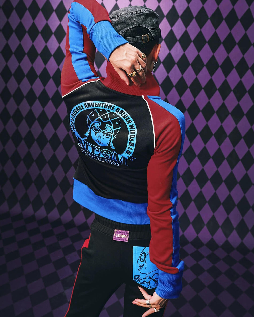 MEDM × JOJO Color Block High Neck Track Jacket
