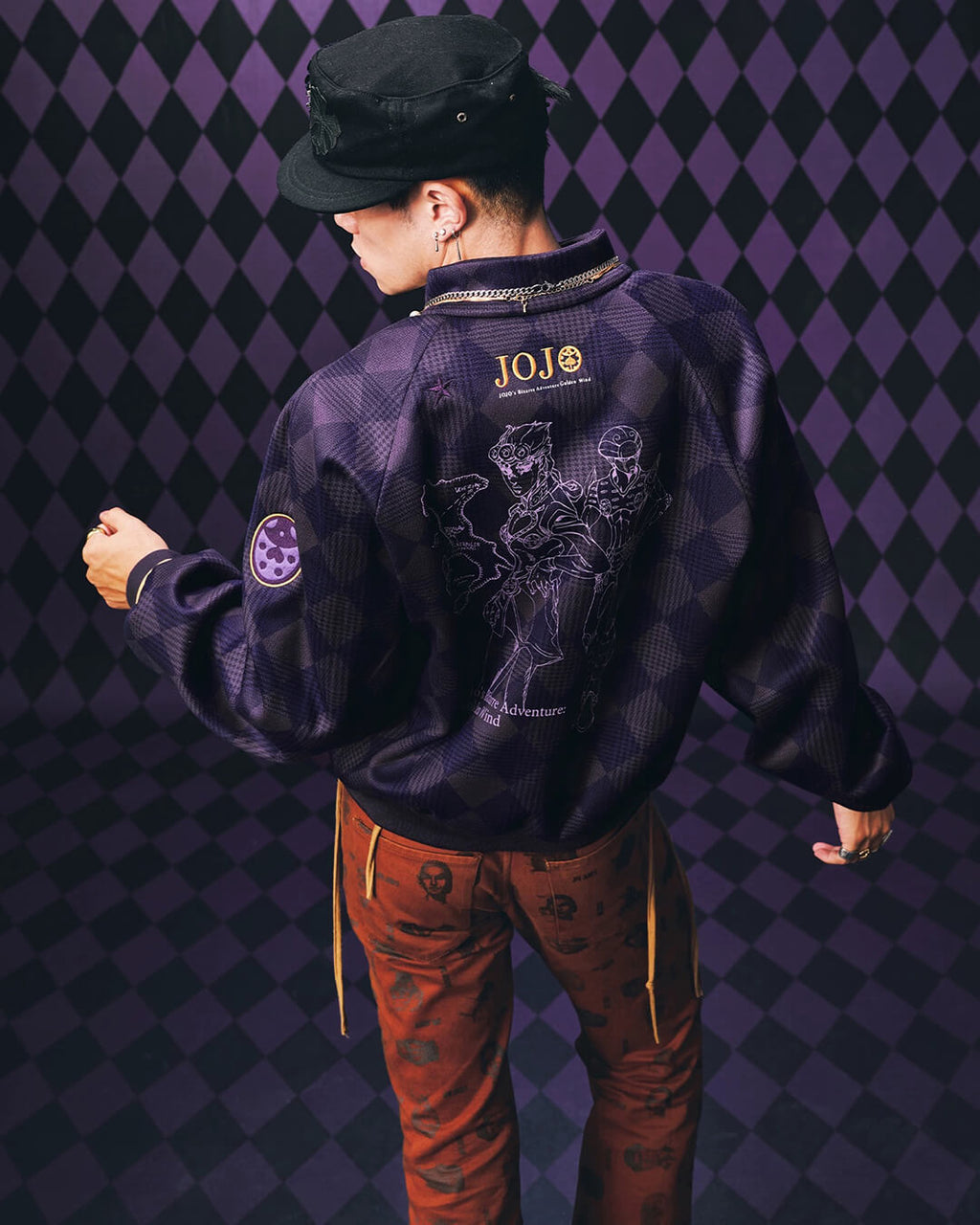 MEDM × JOJO Diamond Plaid Harrington Jacket