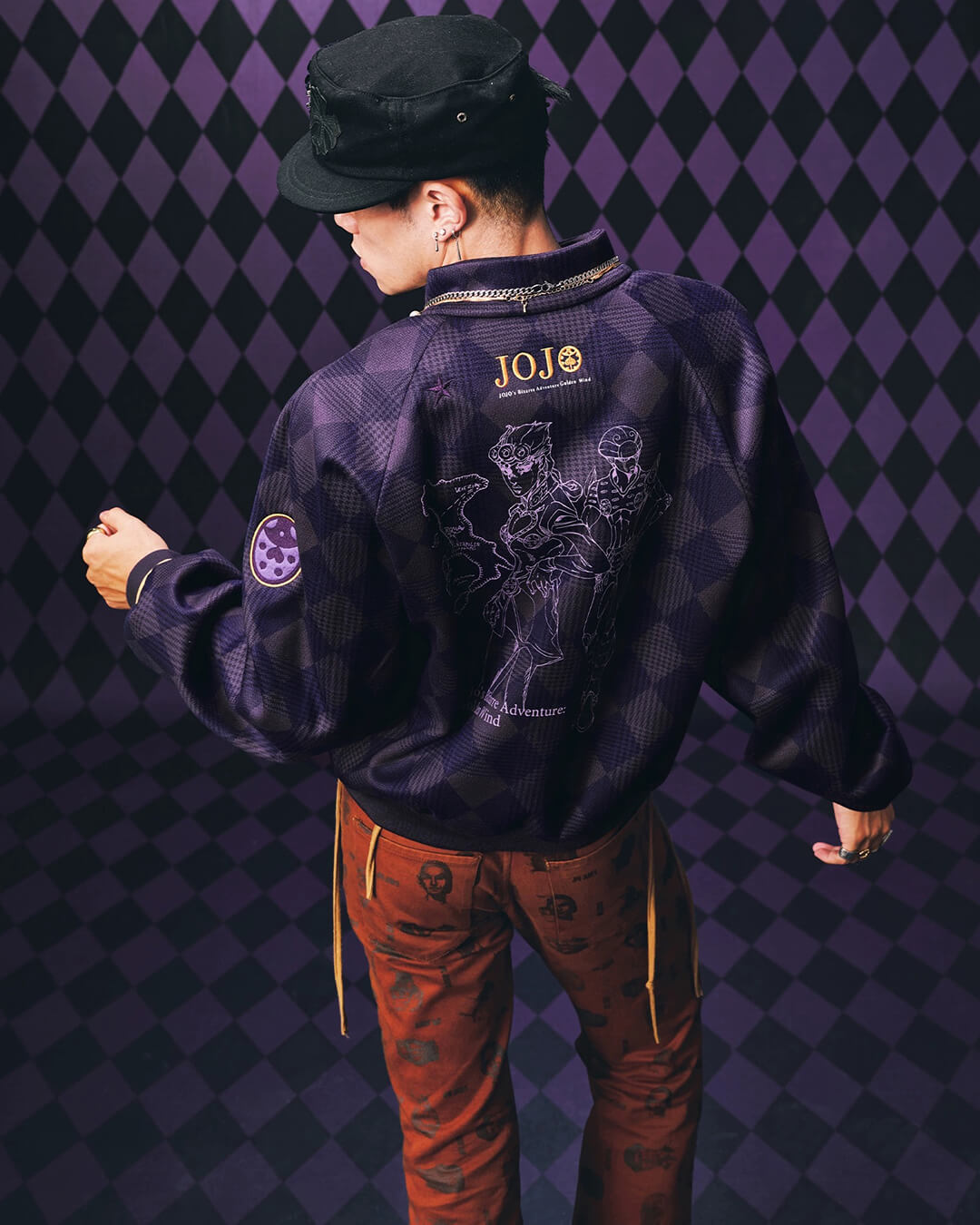 MEDM × JOJO Diamond Plaid Harrington Jacket
