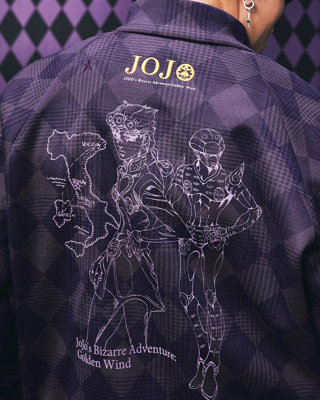 MEDM × JOJO Diamond Plaid Harrington Jacket