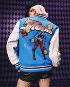 MEDM × JOJO Embroidered Patch Varsity Jacket