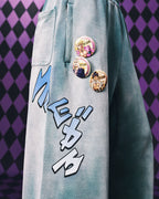 MEDM × JOJO Embroidered Print Washed Sweatpants
