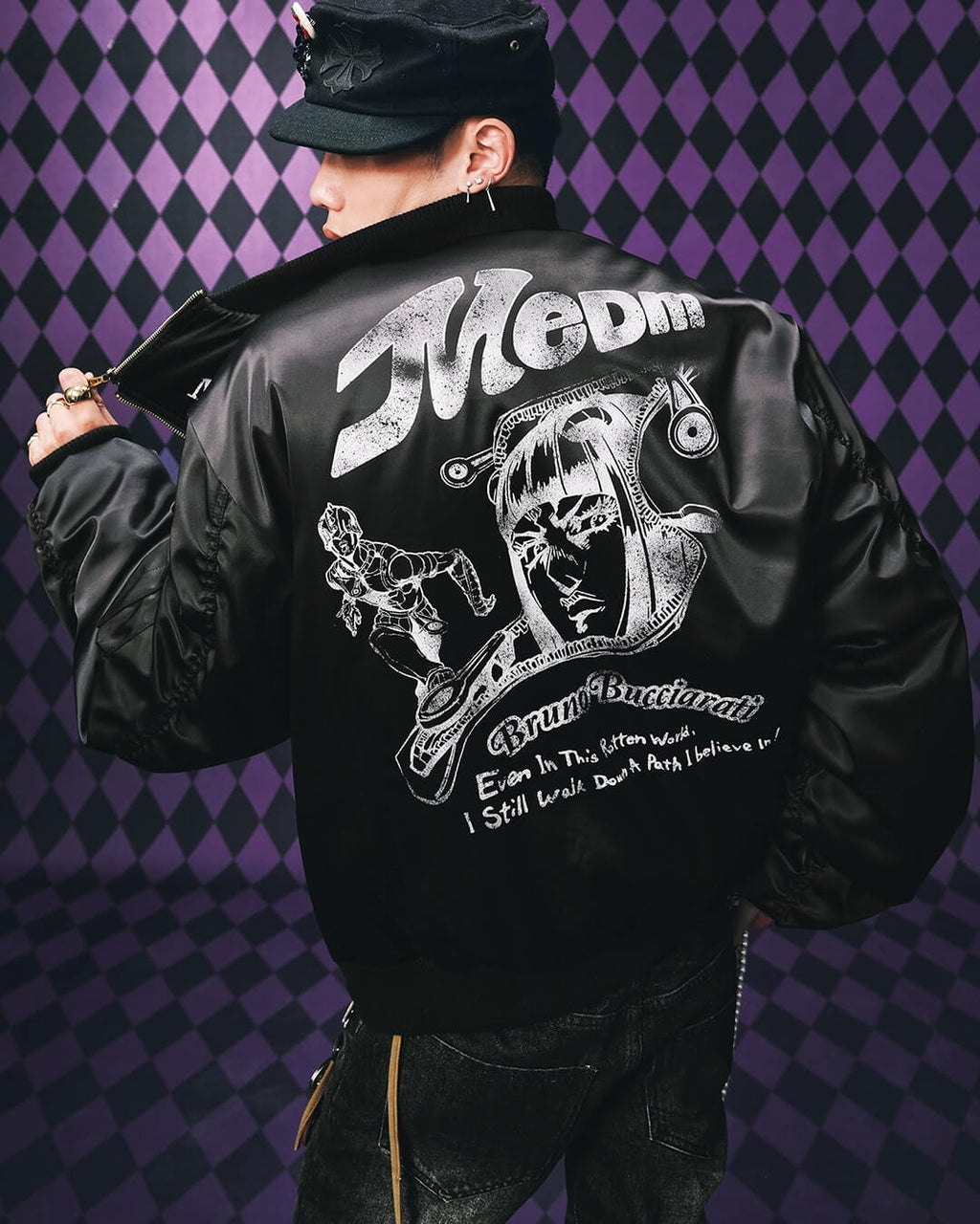 MEDM × JOJO Multi Zip Bomber Jacket