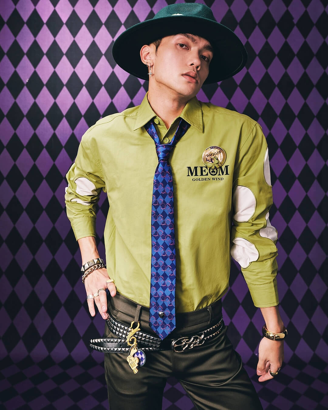 MEDM × JOJO Patchwork Long Sleeve Shirt