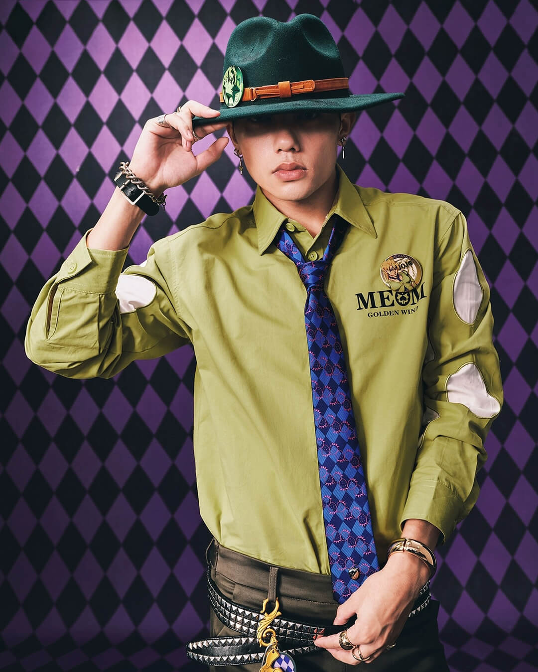 MEDM × JOJO Patchwork Long Sleeve Shirt
