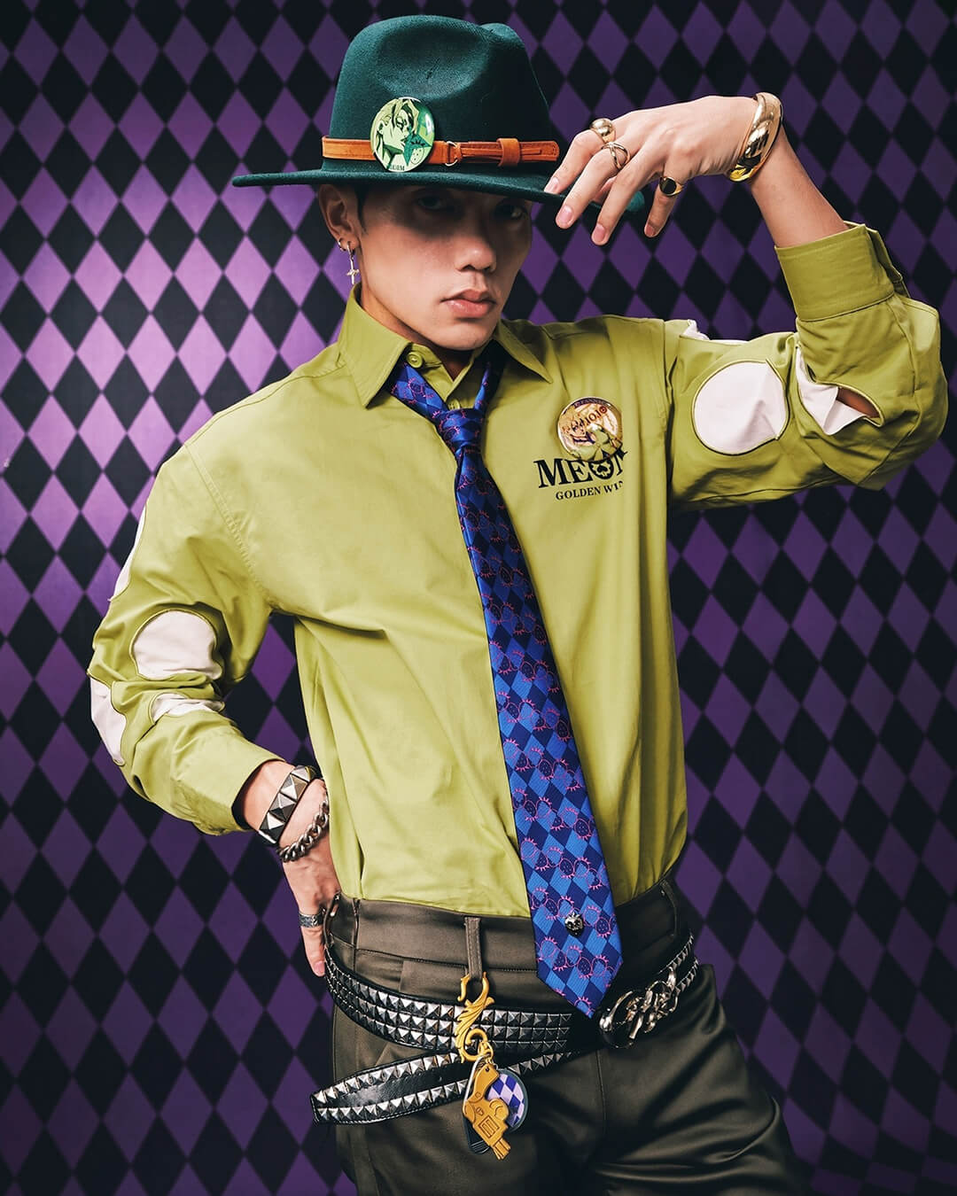 MEDM × JOJO Patchwork Long Sleeve Shirt
