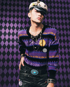 MEDM × JOJO Striped V Neck Knit Sweater