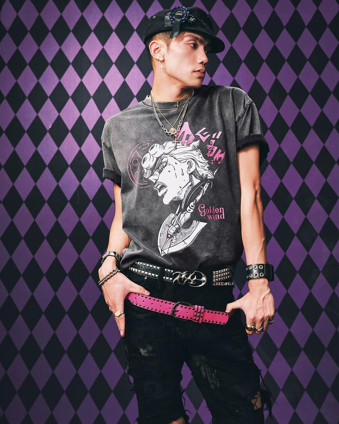 MEDM × JOJO Vintage Washed Character Print Tee
