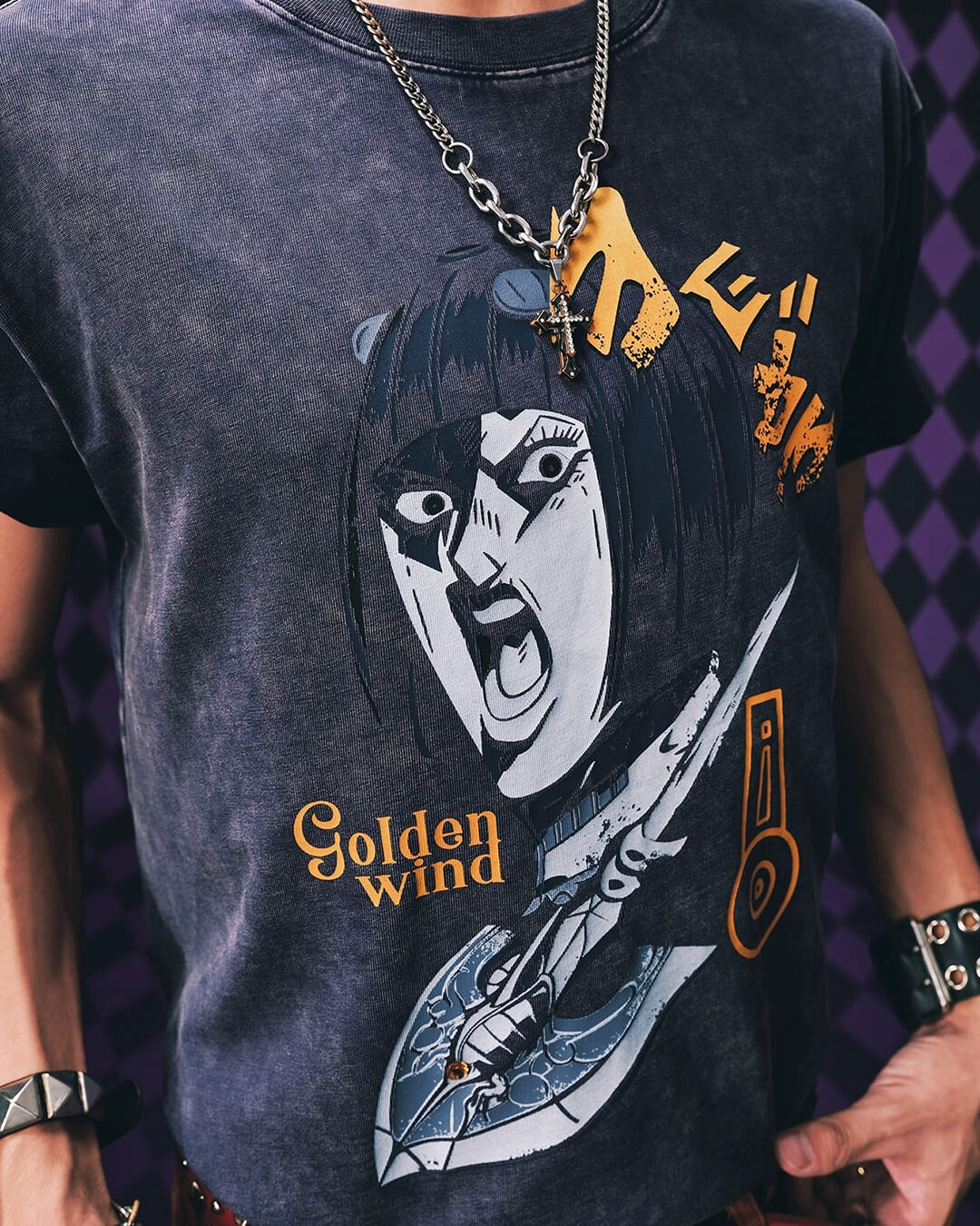 MEDM × JOJO Vintage Washed Character Print Tee