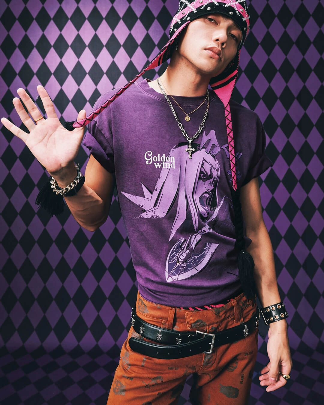 MEDM × JOJO Vintage Washed Character Print Tee