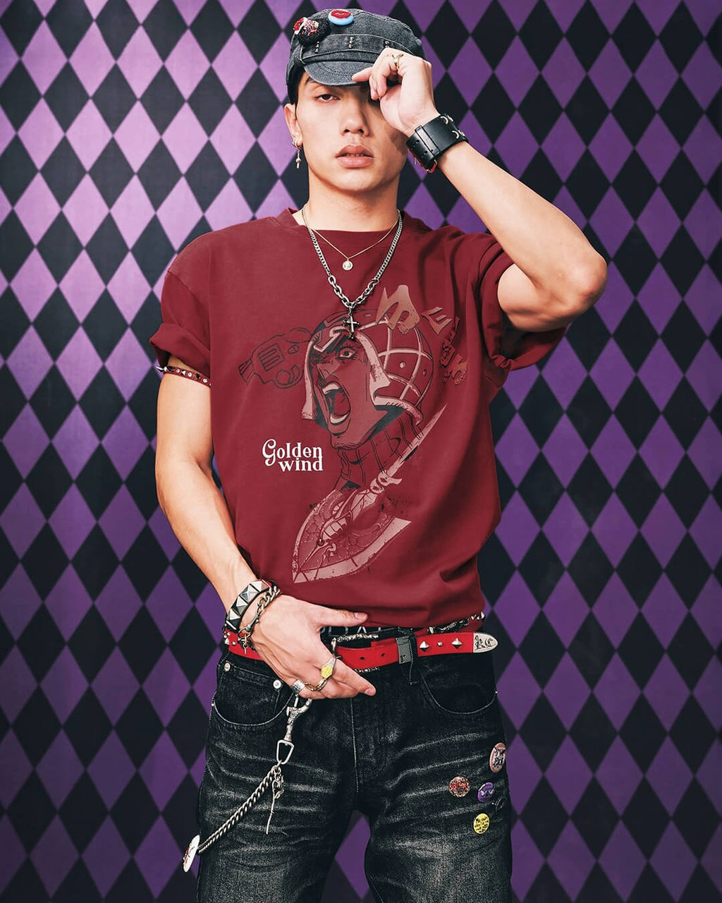 MEDM × JOJO Vintage Washed Character Print Tee