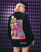 MEDM × JOJO Washed Distressed Character Print Long Sleeve Tee