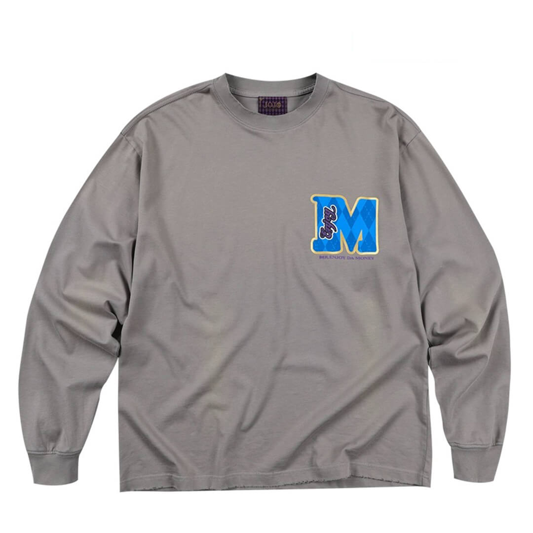 MEDM × JOJO Washed Distressed Character Print Long Sleeve Tee