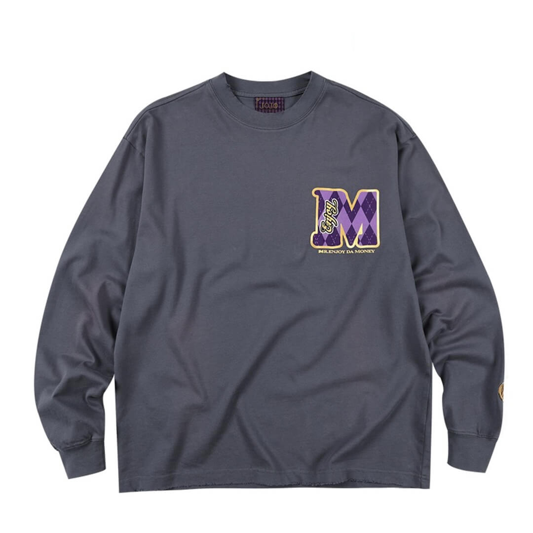 MEDM × JOJO Washed Distressed Character Print Long Sleeve Tee
