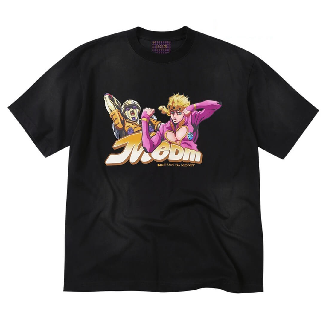 MEDM × JOJO Washed Distressed Character Print Tee