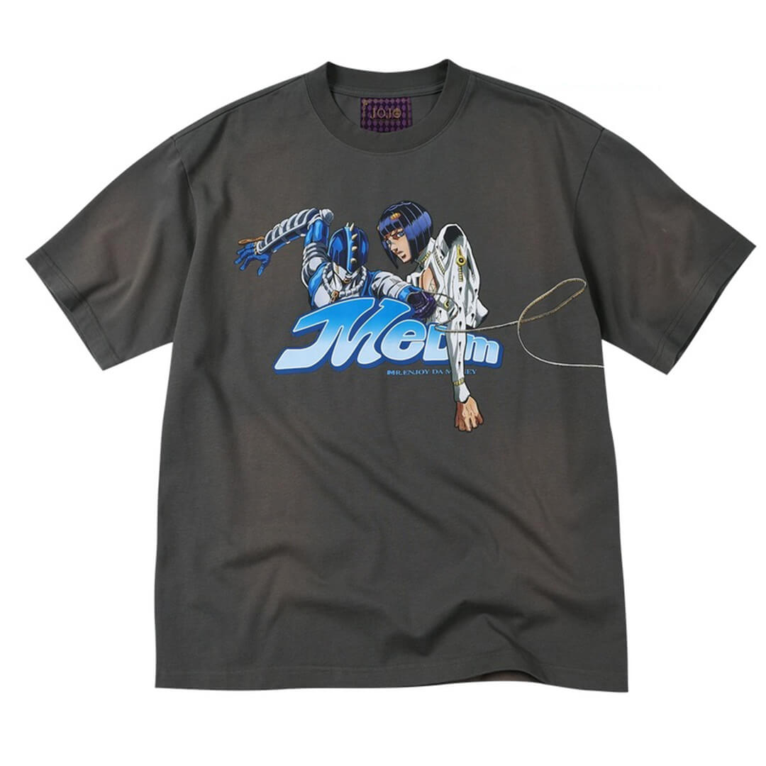 MEDM × JOJO Washed Distressed Character Print Tee