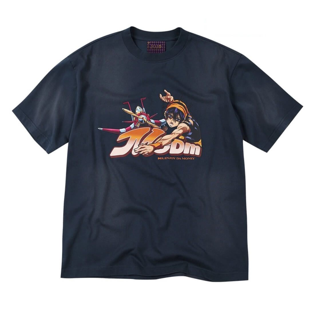 MEDM × JOJO Washed Distressed Character Print Tee