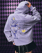 MEDM × JOJO Washed Graphic Print Zip Up Hoodie