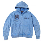 MEDM × JOJO Washed Graphic Print Zip Up Hoodie